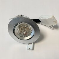 LED Downlights Einbaustrahler Einbauleuchte Rund 6 Watt Silber dimmbar 2700K