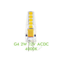 LED Lampe Silicon G4 2 watt naturwei&szlig; ACDC12V 4000K...