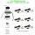LED Minispot‑Set 6×2 W 3000 K IP65 dimmbar inkl. Netzteil & Funk­fernbedienung