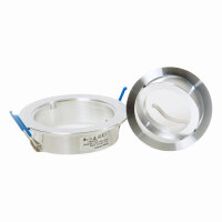 Einbaurahmen GU10 rund – 360° schwenkbar, Aluminium matt, inkl. Sockel