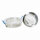 Einbaurahmen GU10 rund – 360° schwenkbar, Aluminium matt, inkl. Sockel