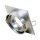 Einbaurahmen GU10 eckig – 360° schwenkbar, Aluminium matt, inkl. Sockel