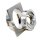 Einbaurahmen GU10 eckig – 360° schwenkbar, Aluminium matt, inkl. Sockel