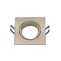 Einbaurahmen GU10 eckig &ndash; Aluminium Edelstahloptik,...
