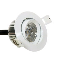 2700 Kelvin LED Downlights Einbaustrahler Einbauleuchte Weiß Rund 6 Watt dimmbar