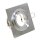 10 Einbaurahmen für GU10 Lampen  Eckig Aluminium Gebürstet 360° schwenkbar