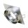10 Einbaurahmen für GU10 Lampen  Eckig Aluminium Gebürstet 360° schwenkbar