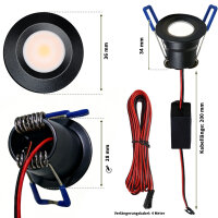 LED Spots 12 x 2Watt 3000K MINI LED-Einbaustrahler mit Wifi Controller Dimmbar