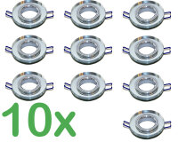 10× Einbaurahmen GU10 rund – Spiegelglas,...