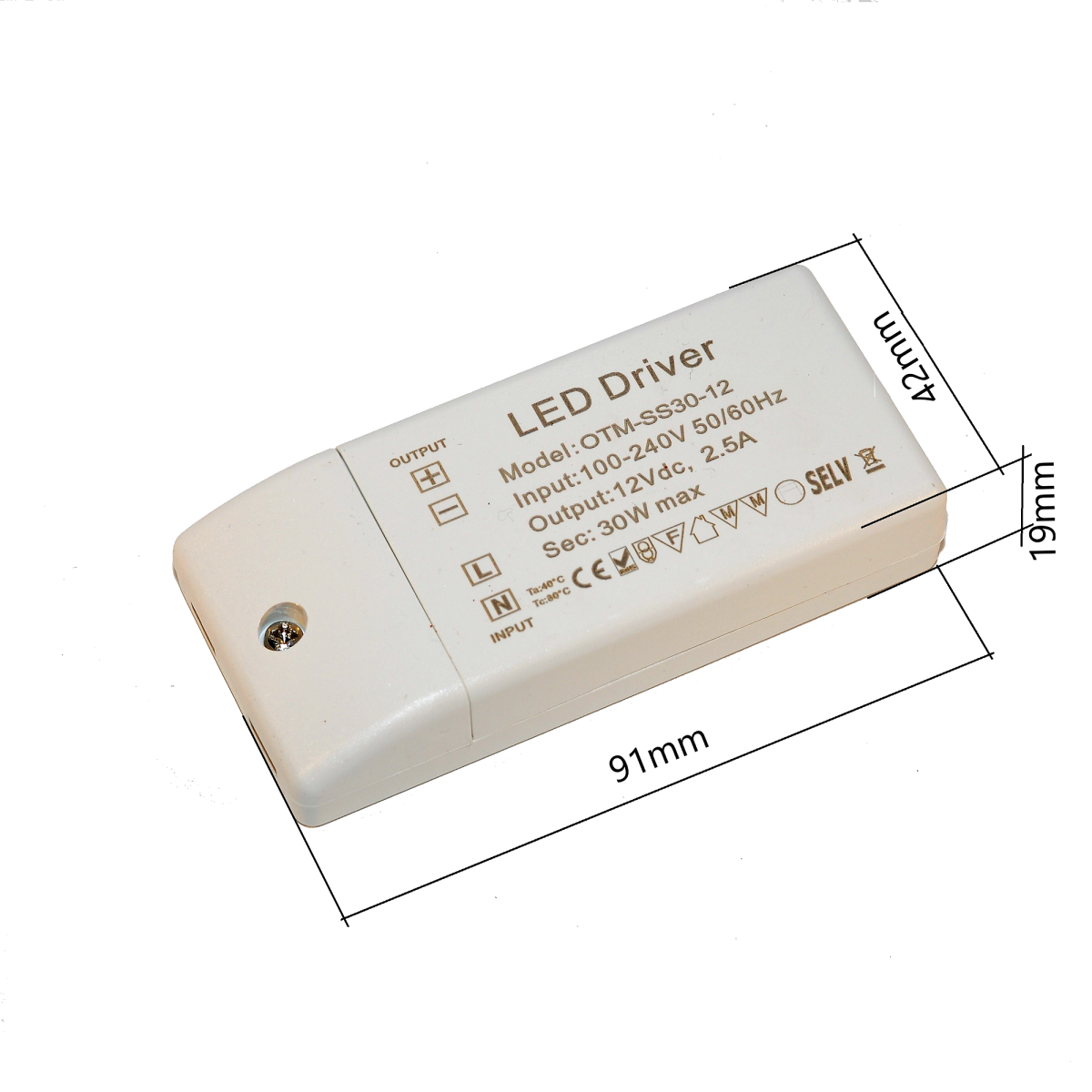 Superslim LED Transformator 30W 230V > 12V Netzteil Netzadapter Adapter Driver 