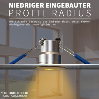 LED Spots 12 x 2Watt 3000K MINI LED-Einbaustrahler mit Wifi Controller Dimmbar Wand Panel