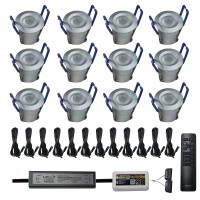 SET LED Mini Spots 12 x 2Watt 3000K MINI LED Einbaustrahler Dimmbar #1