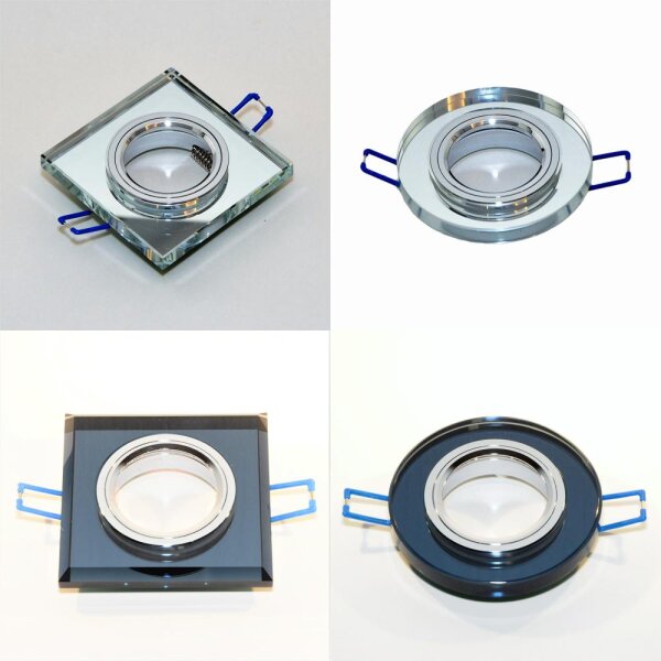 LED Einbaustrahler Rahmen GU10 230V Einbauspot Einbaurahmen Spot Eckig/Rund inkl. Sockel
