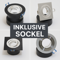 LED Einbaurahmen Spot GU10 230V – Runder/Eckiger...