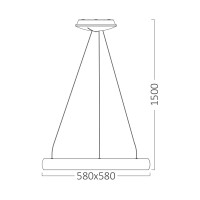 LED Pendelleuchte MLP-PD SQR 46 W 3-in-1 Schwarz – Stylische Deckenleuchte
