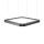 LED Deckenlampe SLP-PD SQR 46 W 3-in-1 Schwarz – Stylische Wohnraumleuchte