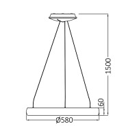 LED Deckenleuchte MLP-PD 46 W RND Schwarz – 3-in-1 Farbtemperaturwahl