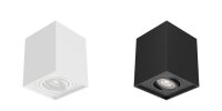 LED Deckenlampe Weiß/Schwarz Spotlicht Eckig...