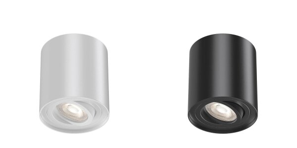 LED Deckenlampe Weiß/Schwarz Spotlicht Rund Aufbaustrahler ohne Leuchtmittel