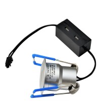 LED‑Minispot‑Set 12×2 W 4000 K IP65 dimmbar inkl. Netzteil & Funk­fernbedienung