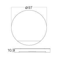 Braytron Treppenlicht Abdeckung – rund Ø97 mm, IP20 Schwarz