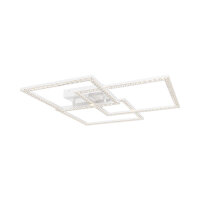 LED-Deckenleuchte BRY-CRYSTAL B 80 W – 75,6 × 63,7 cm, 3in1 CCT, Kristall, Weiß, dimmbar