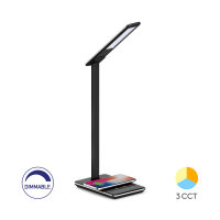 LED-Schreibtischlampe BRY-LB145 5 W – Schwarz, 3in1 CCT, dimmbar, Wireless Charging