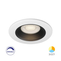 LED-Einbauspot BRY-G6 6,5 W  rund D85 mm 3in1 CCT Weiß/Schwarz dimmbar