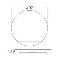Braytron Treppenlicht Abdeckung – rund Ø97 mm, IP20