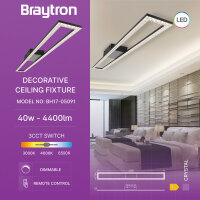 LED-Deckenleuchte BRY-CRYSTAL C 40 W &ndash; 108 cm, 3in1...