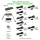 LED‑Minispot‑Set 9×2 W 4000 K IP65 dimmbar inkl. Netzteil & Funk­fernbedienung
