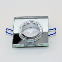 Einbaurahmen GU10 eckig – Spiegelglas, facettiert,...