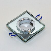 Einbaurahmen GU10 eckig – Spiegelglas, facettiert,...