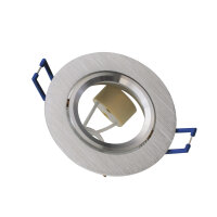Einbaurahmen GU10 rund &ndash; Aluminium geb&uuml;rstet,...