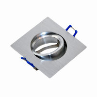 Einbaurahmen GU10 eckig – Aluminium gebürstet,...