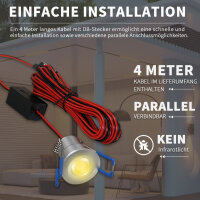 LED Spots 6 x 2Watt 3000K MINI LED-Einbaustrahler mit Wifi Controller Dimmbar