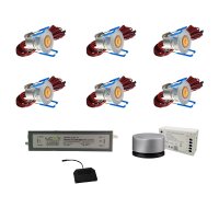 LED Spots 6 x 2Watt 4000K MINI LED-Einbaustrahler mit Wifi Controller Dimmbar