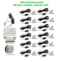 LED Spots 12 x 2Watt 4000K MINI LED-Einbaustrahler mit...