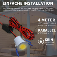 LED Spot 2Watt MINI LED Einbaustrahler 3000K Korpus...