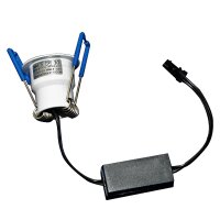 LED Minispot‑Set 6×2 W 3000 K IP65 Weiß dimmbar mit Funk­steuerung & Netzteil