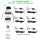 LED Minispot‑Set 6×2 W 3000 K IP65 Weiß dimmbar mit Funk­steuerung & Netzteil