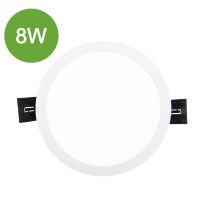 LED Panel 8 Watt Rund 100mm Durchmesser Warmweiss Neu Design Einbau Decken Lampe 230V