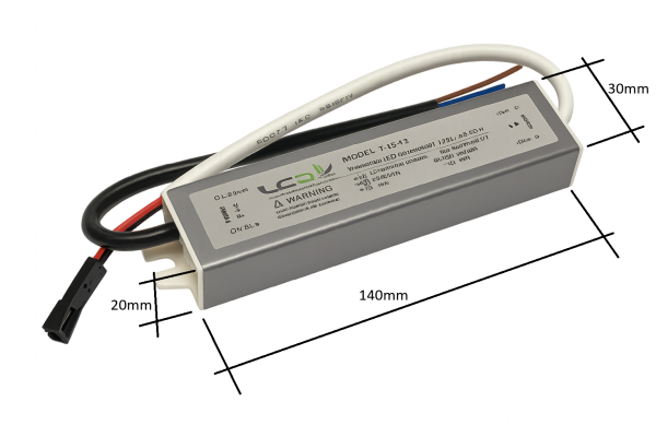 1,25A-15watt-12V / IP67 LED Trafo Treiber Netzteil Driver Transformator