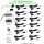 LED‑Minispot‑Set 12×2 W 3000 K IP65 dimmbar mit Funk­steuerung & Netzteil
