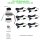 LED Minispot-Set 6×2 W 3000 K IP65 dimmbar mit Funkfernbedienung & Netzteil