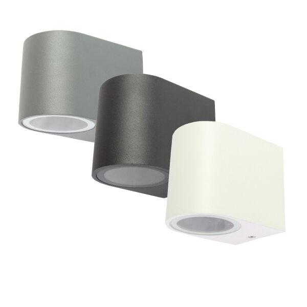 Wandleuchte WL2305 IP44 – 1× GU10 Downlight-Strahler, robust für außen