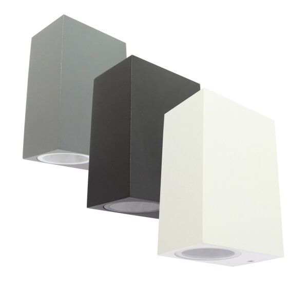 Wandleuchte WL2306 IP44 – 2× GU10 Up/Down Strahler, robust für Außen