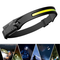 COB/XPE LED Stirnlampe 350 lm, USB-wiederaufladbar, IPX4...