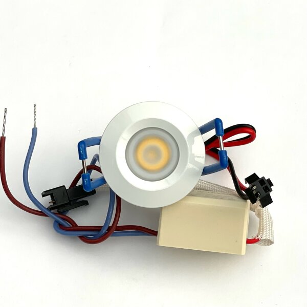 LED Spot 2Watt MINI LED Einbaustrahler 4000K / Korpus Weiß / 230V