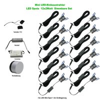 LED Spots 12 x 2Watt 3000K MINI LED-Einbaustrahler mit...